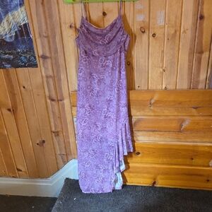 Elegant Floral Pink Dress